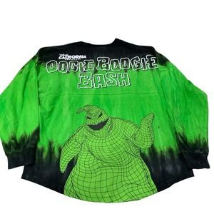FLAW: 2024 Disney Oogie Boogie Bash Green Spirit Jersey Shirt Large Oversized